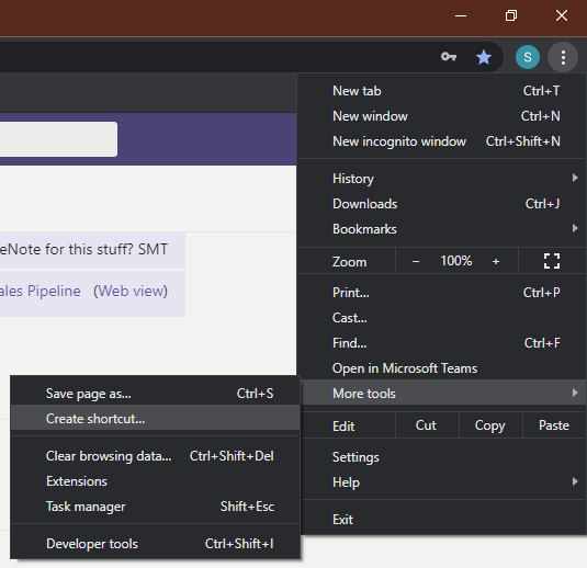 Install site as an app using Chrome