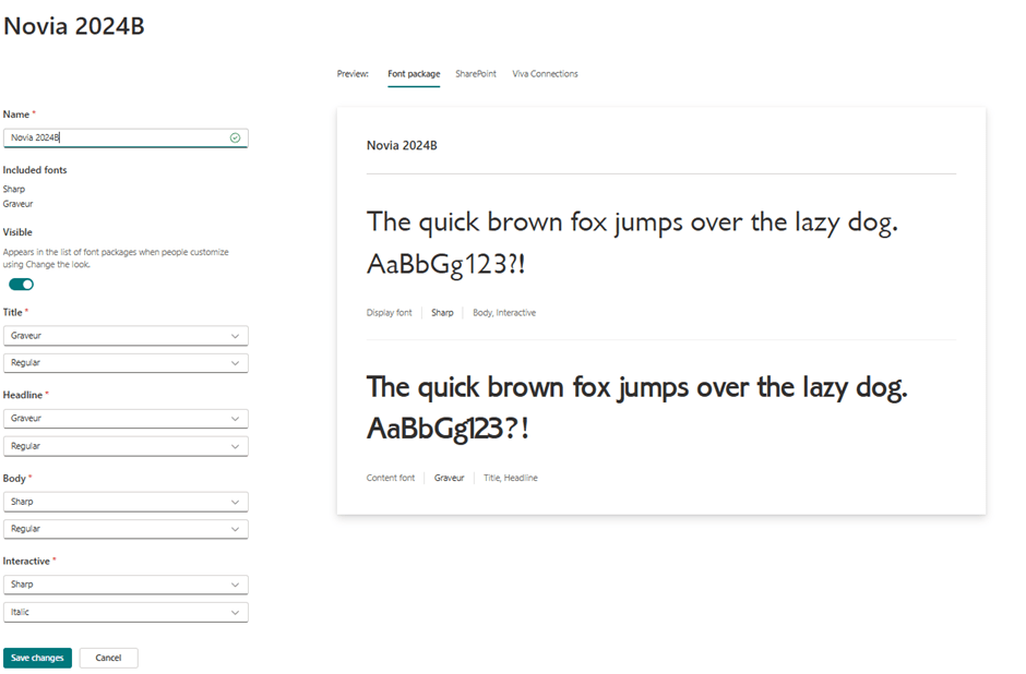 Screenshot showing font package creation step 2