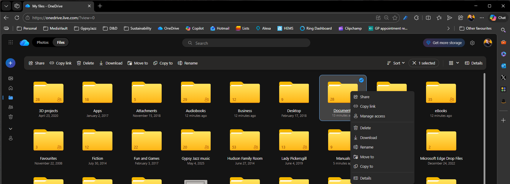 OD Personal shows colour in Windows Explorer, but colour isn't supported in the web client 